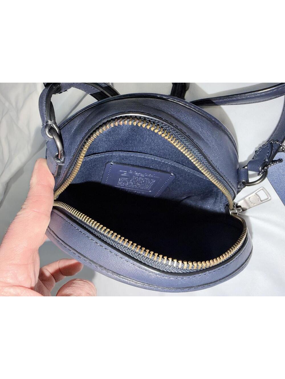 Coach Canteen Bag Limited Edition Navy Leather Glitter - Picture 6 of 7